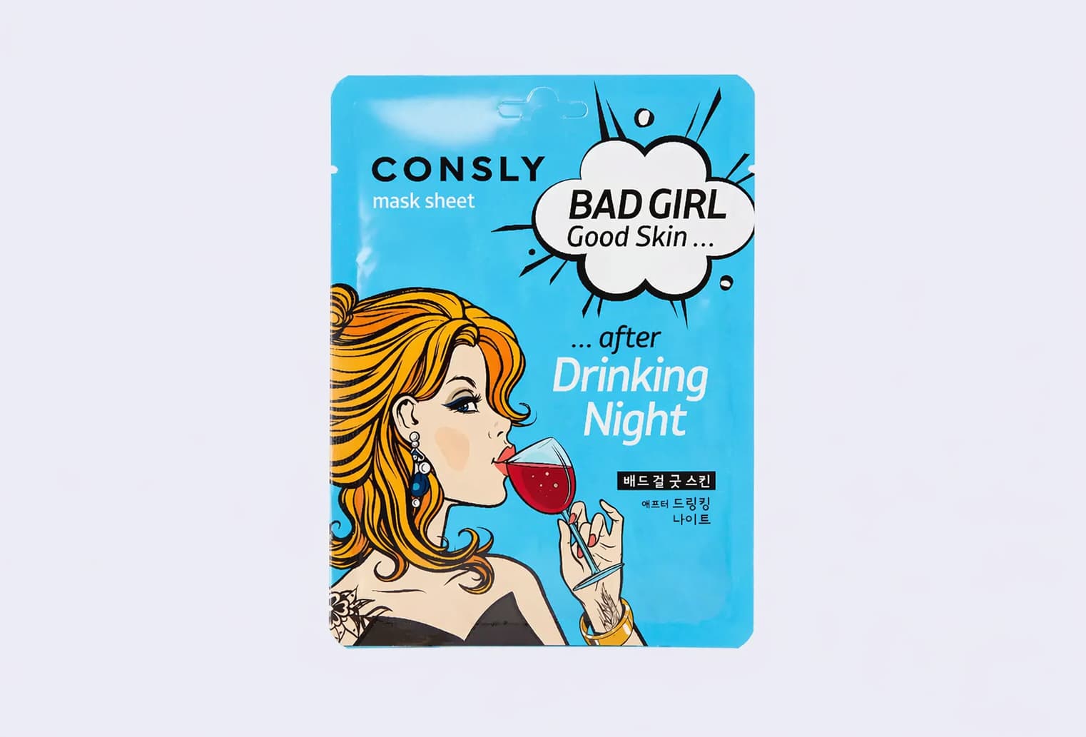 Тканевая маска после вечеринки CONSLY BAD GIRL - Good Skin after Drinking Night Mask Sheet