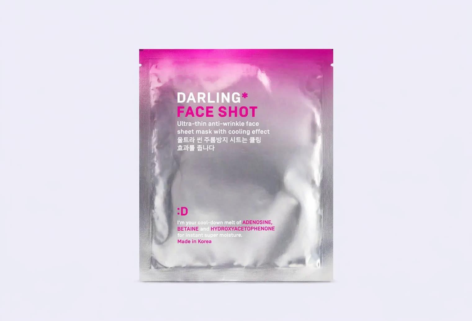 Супертонкая тканевая anti-wrinkle маска DARLING Face Shot ULTRA-THIN ANTI-WRINKLE MASK with cooling effect