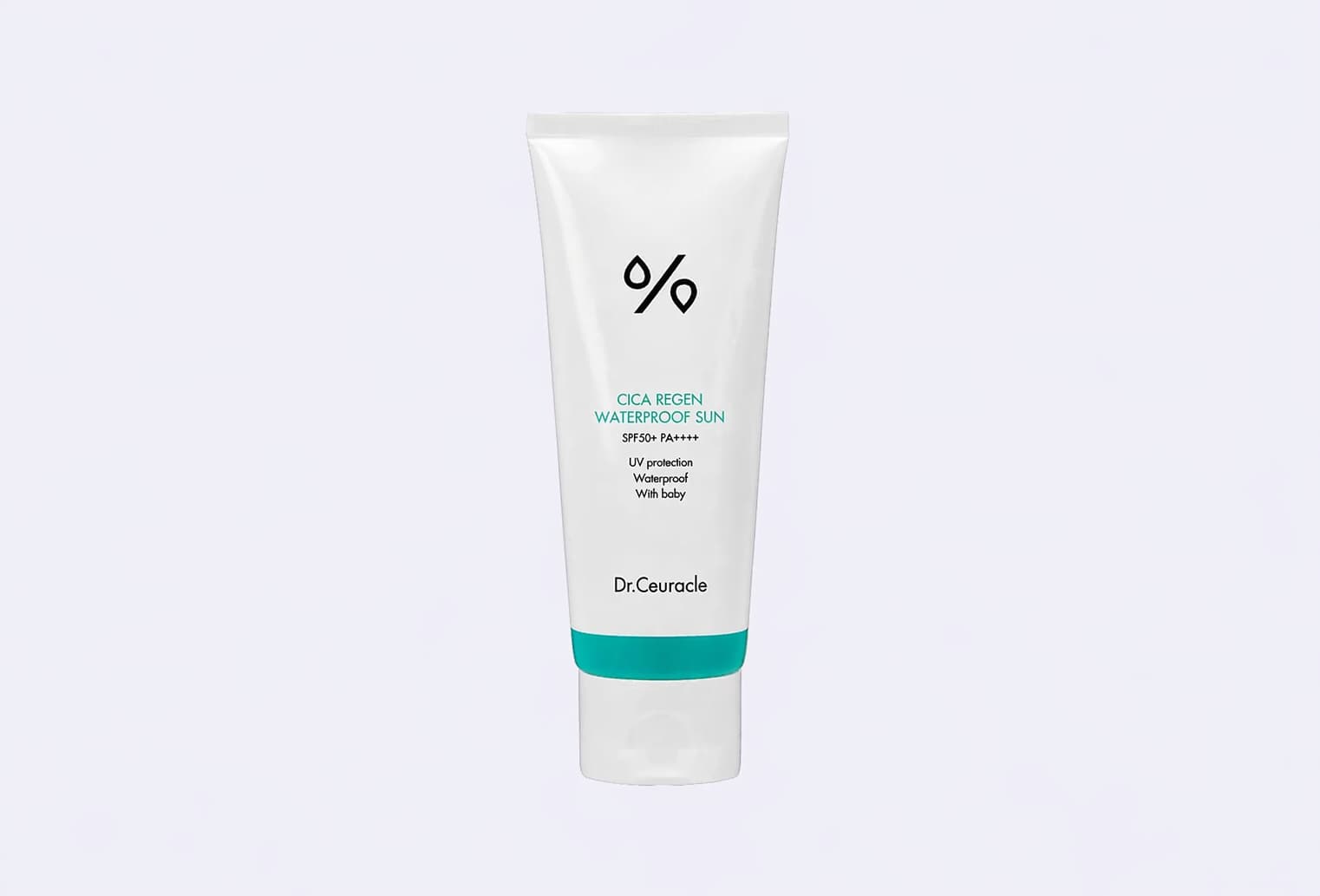 Солнцезащитный водостойкий крем для лица SPF 50 PA++++ DR. CEURACLE Cica Regen