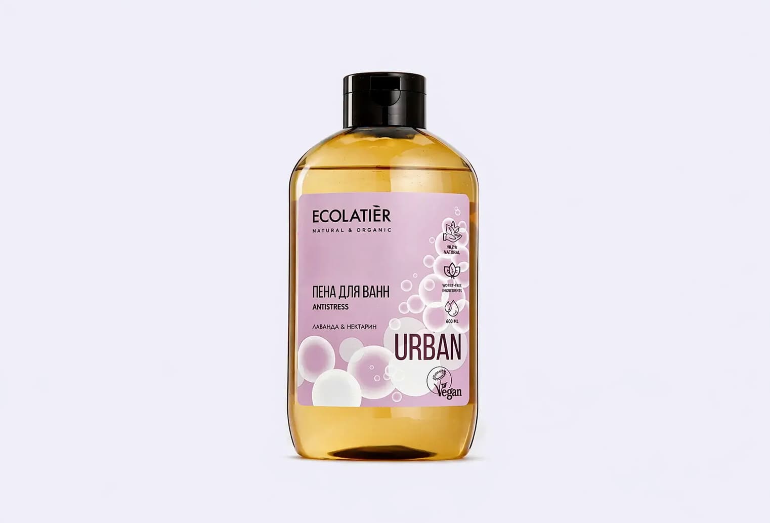 Пена для ванн ECOLATIER ANTISTRESS LAVANDA & NECTARINE