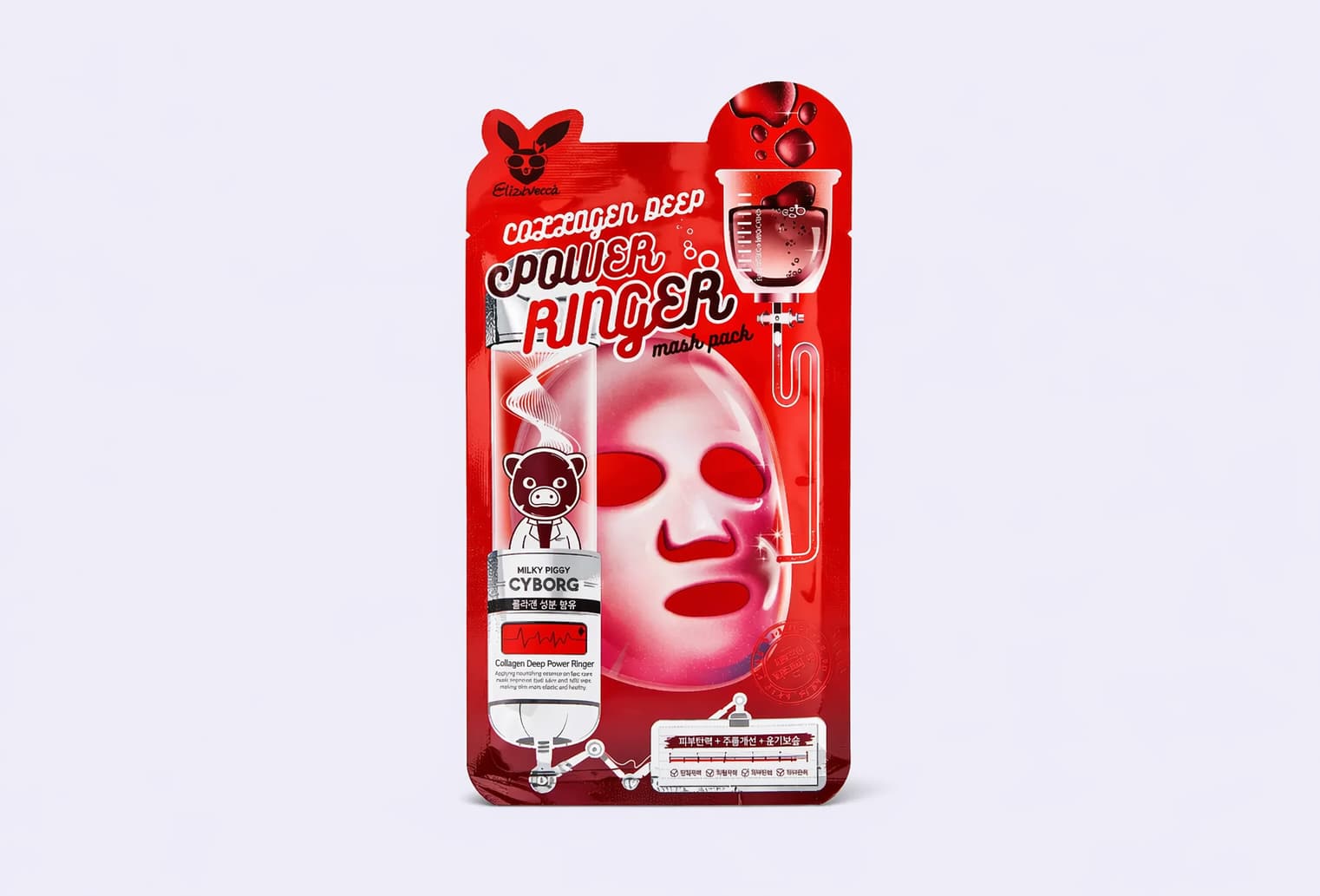 Тканевая маска для лица ELIZAVECCA COLLAGEN DEEP POWER RINGER MASK PACK