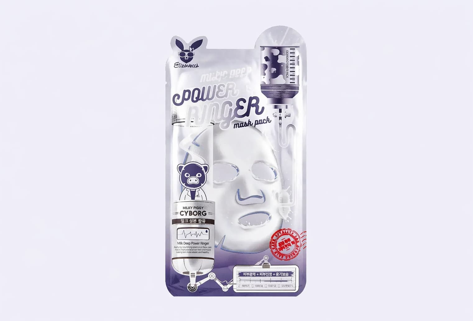 Тканевая маска для лица ELIZAVECCA MILK DEEP POWER RINGER MASK PACK