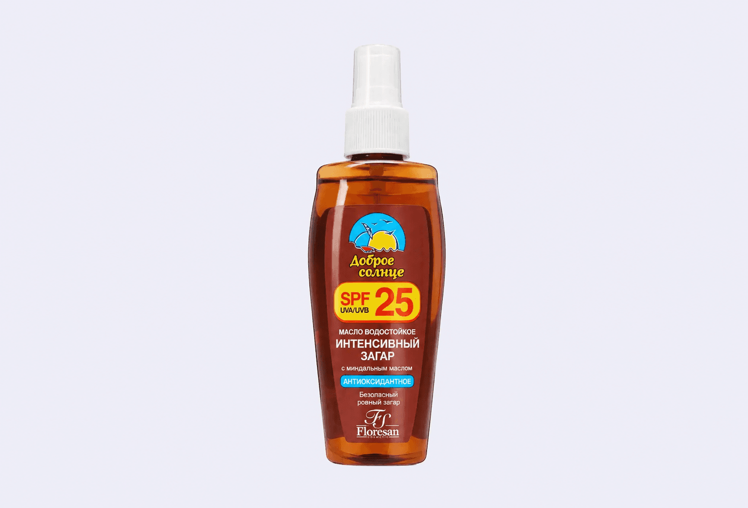Водостойкое масло для загара SPF 25+ FLORESAN Intensive