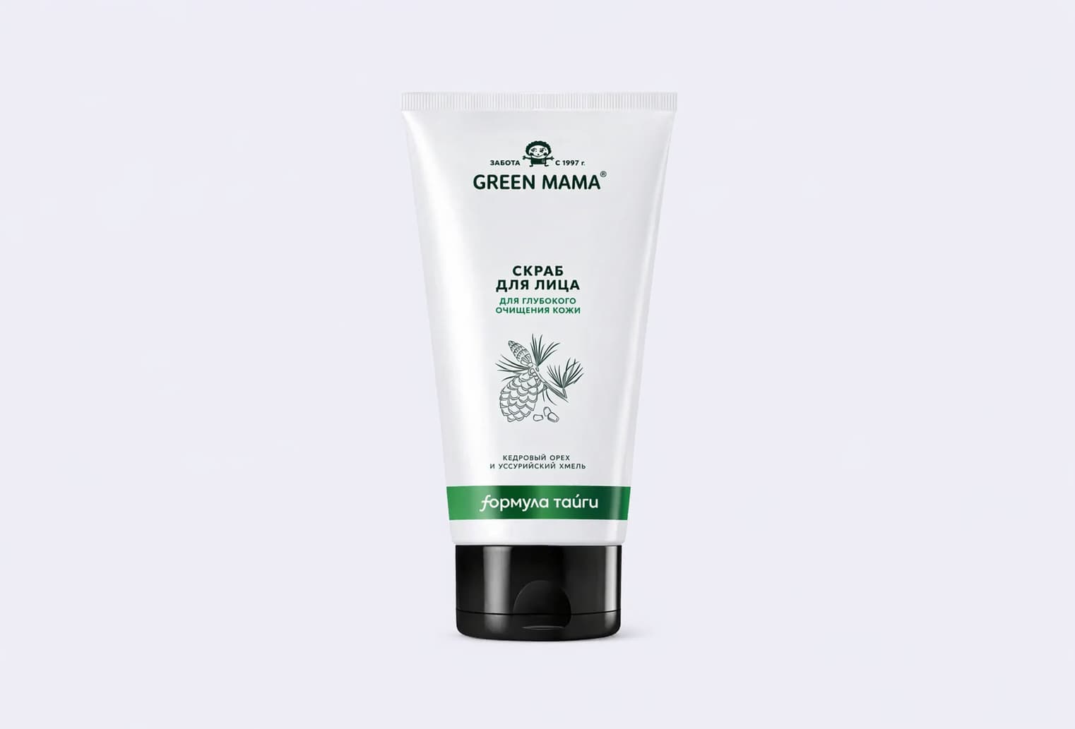 Скраб для лица GREEN MAMA Кедровый орех и Уссурийский хмель