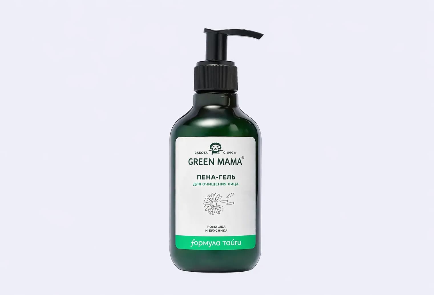 Пена-гель для очищения лица GREEN MAMA Ромашка и брусника