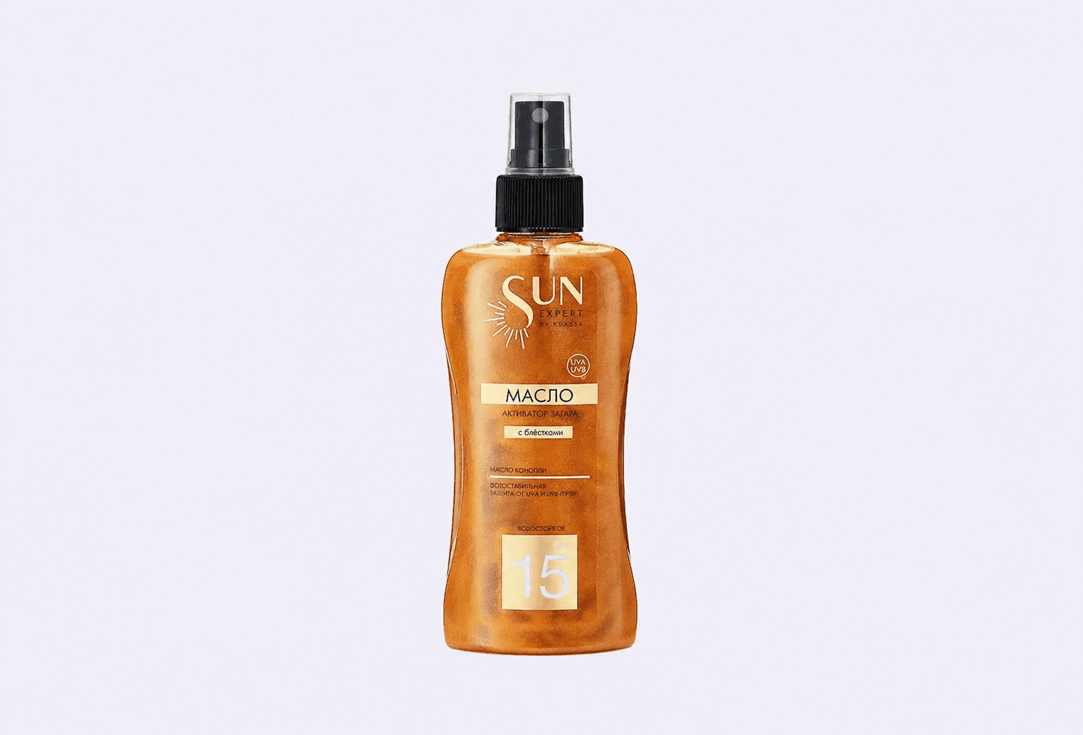 Масло-активатор загара для тела SPF 15 KRASSA Hemp oil