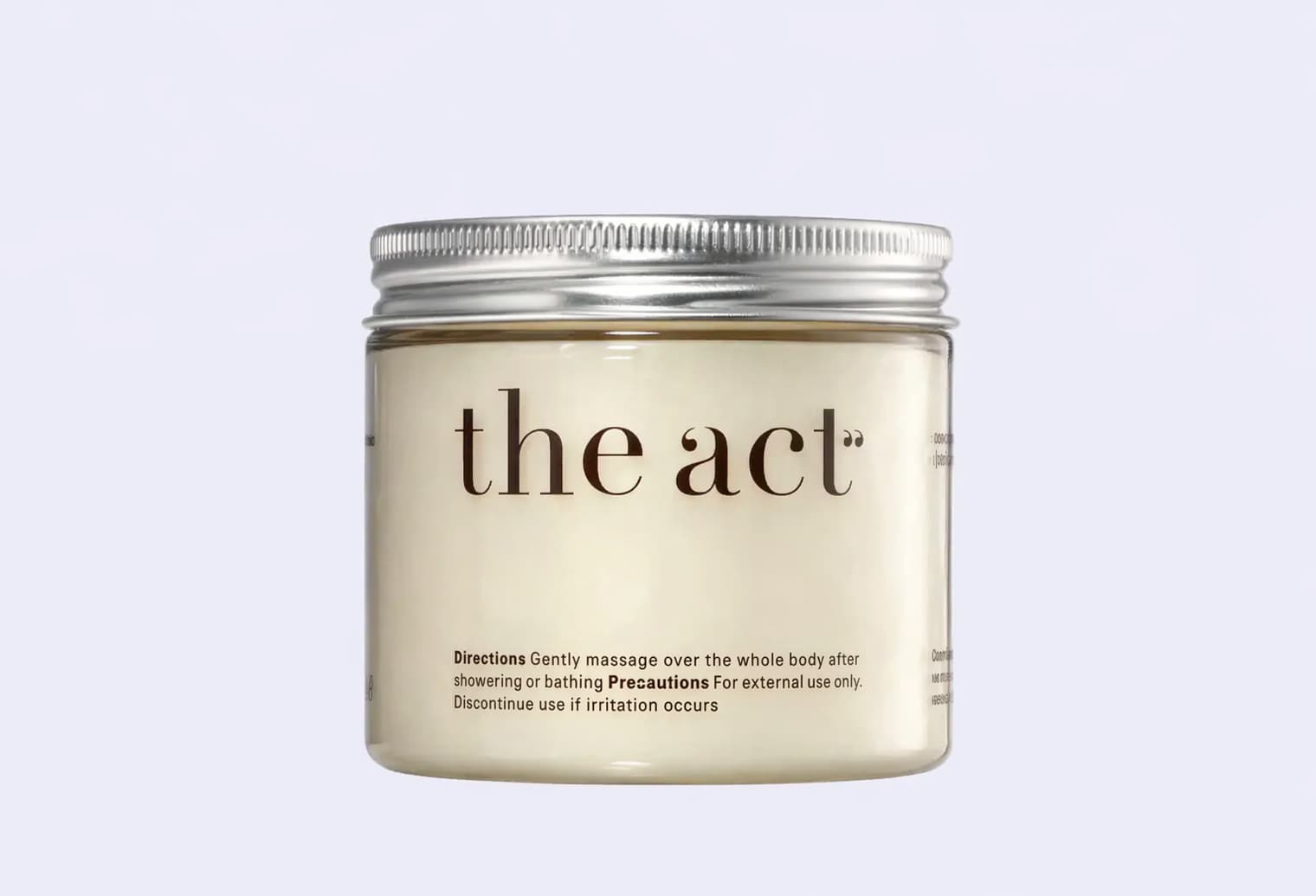 Твердое масло для тела THE ACT Coconut massage body butter